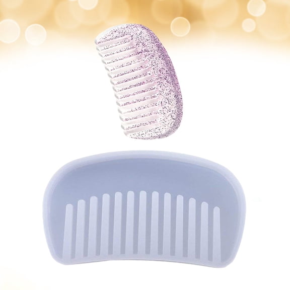 EXHUMKY Uv Resin Moulds Comb Mold Mirror Smooth Silicone 1Set 3.9 x 2.2 x 0.3 in