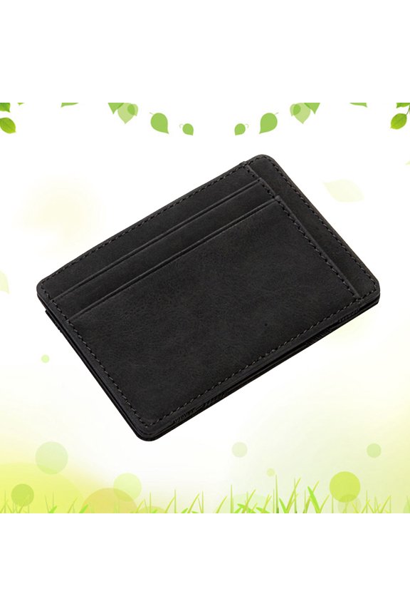 Soft Touch PU Wallet Black Holder Coin Purse for Practical Storage Use