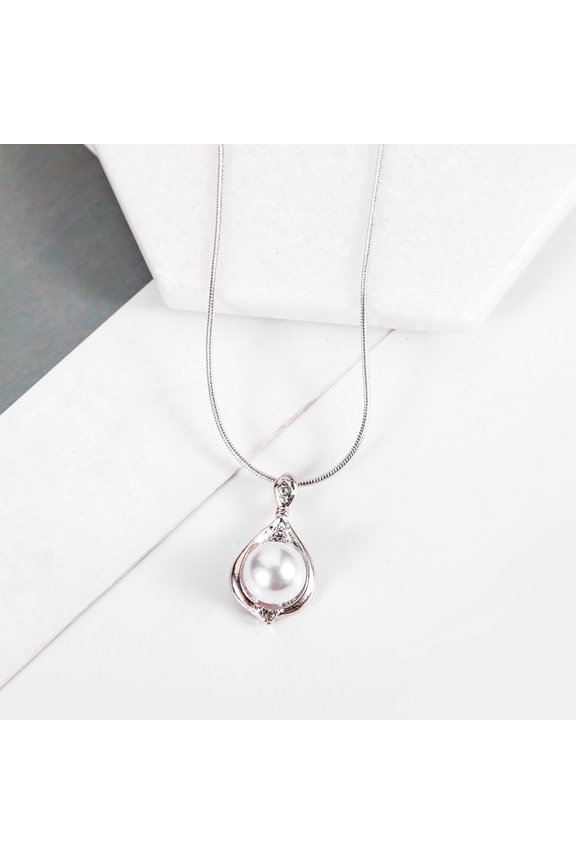 1Pack Pendant Necklace Stylish Alloy Water Drop for Women with Chain Length 38+5in