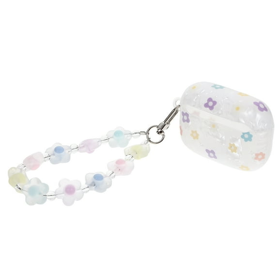 EXHUMKY Portable Earbuds Case Cover, TPU Protective Shell with Wristlet for Earbud Storage