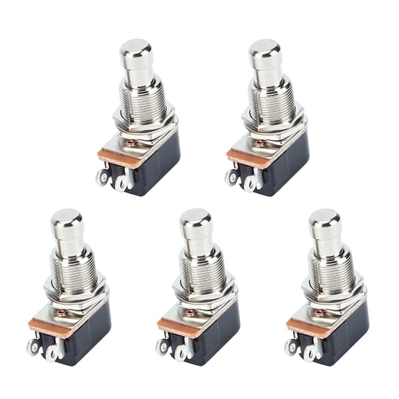 EXHUMKY Guitar Dual Latching Footswitch Metal Control Footswitch for Guitarists 5Pcs