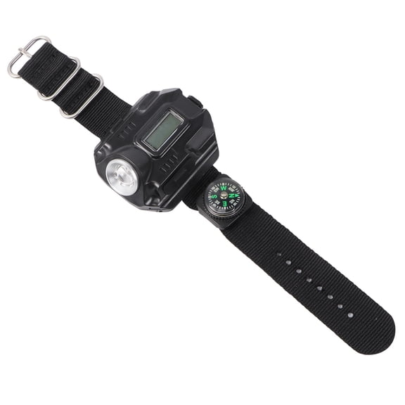 EXHUMKY Emergency Flashlight Black Lithium-Ion Battery 1Pack for Camping