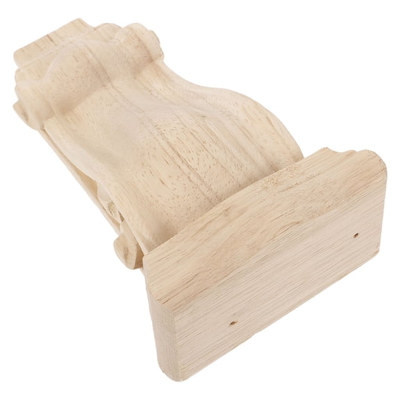 EXHUMKY Shelf Support Carving Corbels Khaki Wood 1Pcs