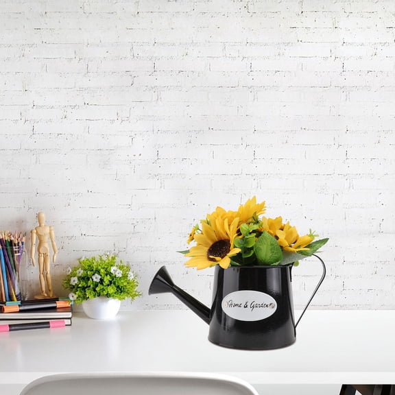 EXHUMKY Artificial Sunflower Bonsai Crafts Vibrant Color and Good Touch for Home Decor Black 1Set