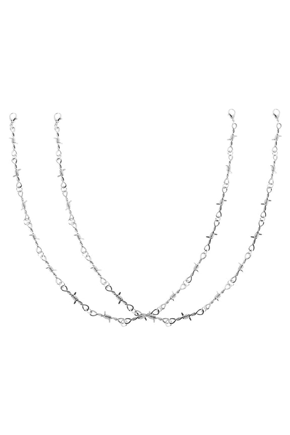 Barbed Wire Necklace Unisex Punk Chunky Chain for Hip-Hop Fashion and Party Wear