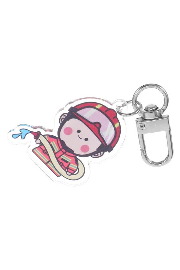 Fire Truck Keychain Cute Design Acrylic 1Pack for Car Keys and Handbags Back to School