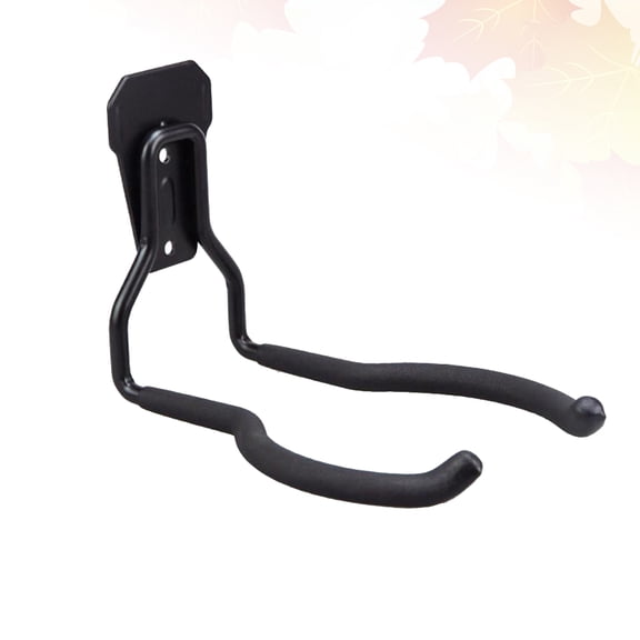 EXHUMKY Heavy Duty Black PVC and Iron Wall Mounted Tool Hook for Garage, Balcony, and Storage Organization