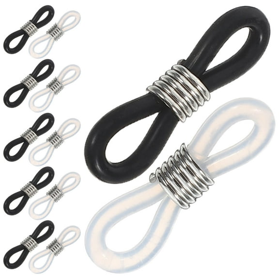 EXHUMKY Glasses Accessories 12Pcs Rubber Ring for Sunglasses String and Non Slip Nose Pads Men Women