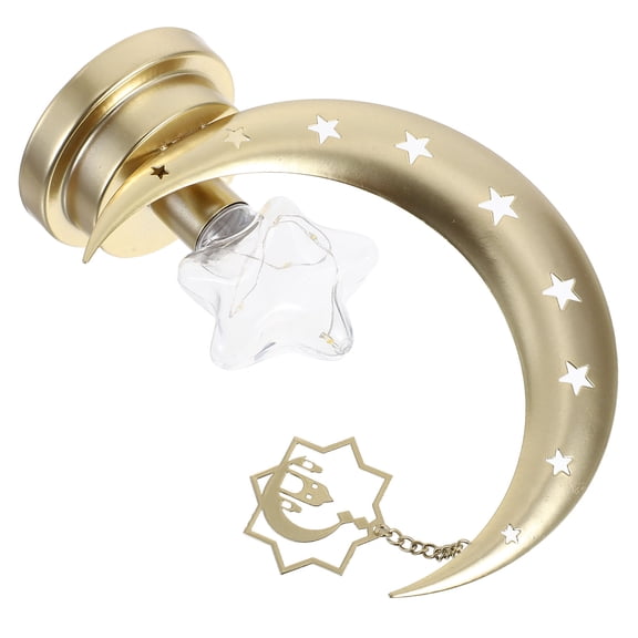 EXHUMKY Valentine's Day Dreamcatcher Led Moon Lamp Golden Iron 1Pcs