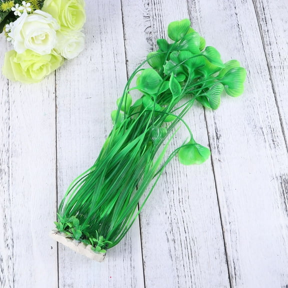 EXHUMKY Aquarium Water Grass Decor Plastic Green 1Pack for Fish Tank