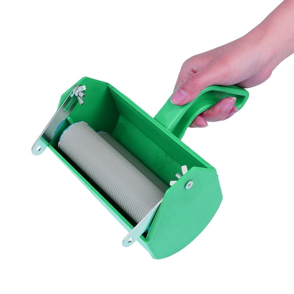 EXHUMKY Rubber Paint Wallpaper Roller Machine in Green for Unique Wall and Ceiling Finishes