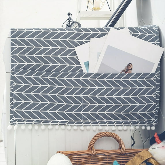 EXHUMKY Grey Cotton Dryer Top Cover Protector for Outdoor Washer and Dryer, Water-Resistant, 1 Piece