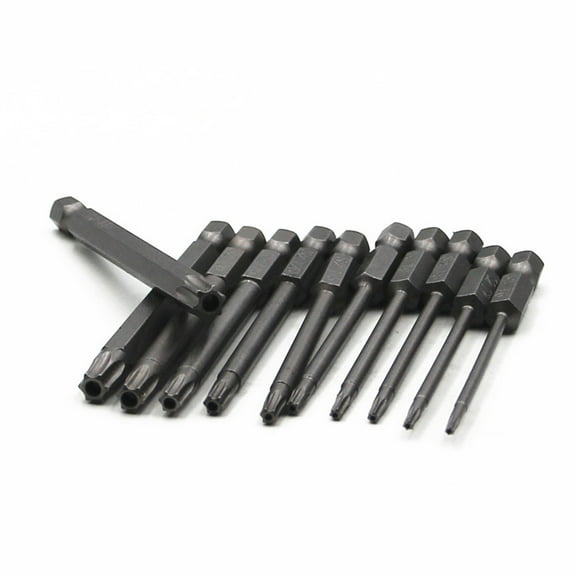 EXHUMKY 11Pc Bit Set Screwdriver Grey Wearproof for Air Tools and Electric Screwdrivers