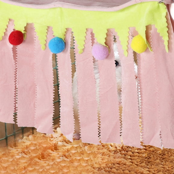 EXHUMKY Durable Pink Fleece Pet Tent for Small Animals Cozy Hideaway