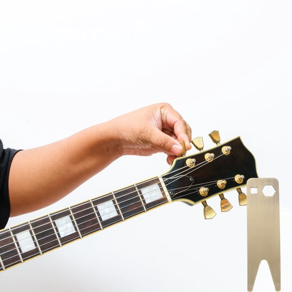 EXHUMKY Stainless Steel Guitar Multi Spanner Tool for Electric and Bass Guitar Neck Tuning Compact Wrench