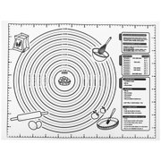 EXHUMKY Silicone Pastry Mat Nonstick Rolling Dough Pad with Printed Scale for Kitchen Baking