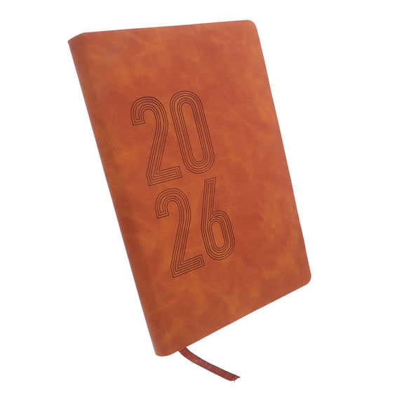 EXHUMKY Daily Planner Journal 2026 Habit Tracker Coffee PU 1Pack Design for Friends and Family Back to School