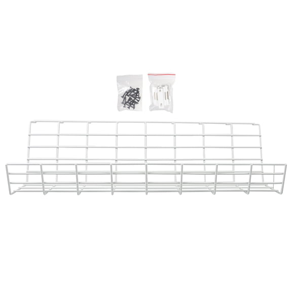 EXHUMKY Desk Cable Organizer Iron for Tidy Work Area White 1Pack