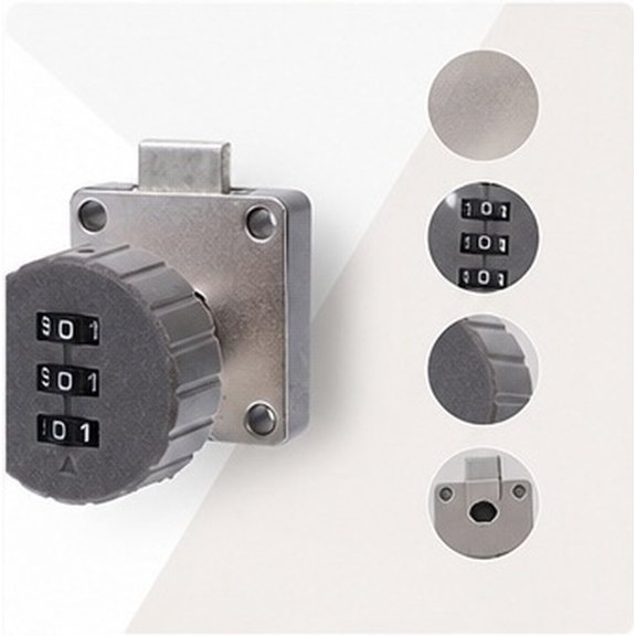 EXHUMKY Light Grey Combination Lock for Locker with Digit Password for Home Office and Gym Use