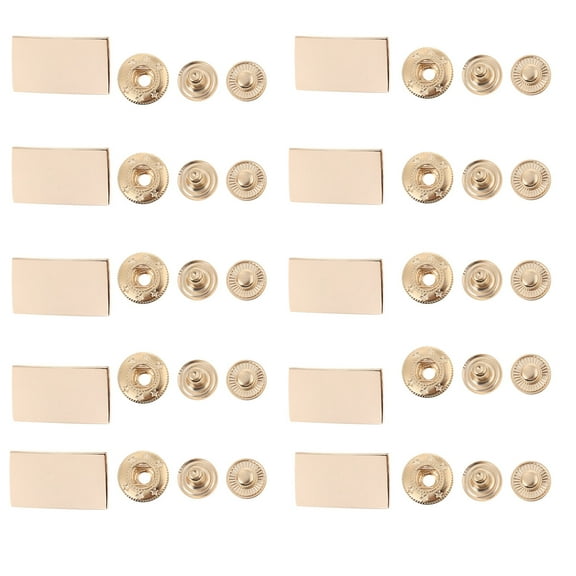 EXHUMKY Zinc Alloy Snap Fasteners for Clothing, 10 Sets, , Easy to Use, Perfect for Sewing and Craft Projects