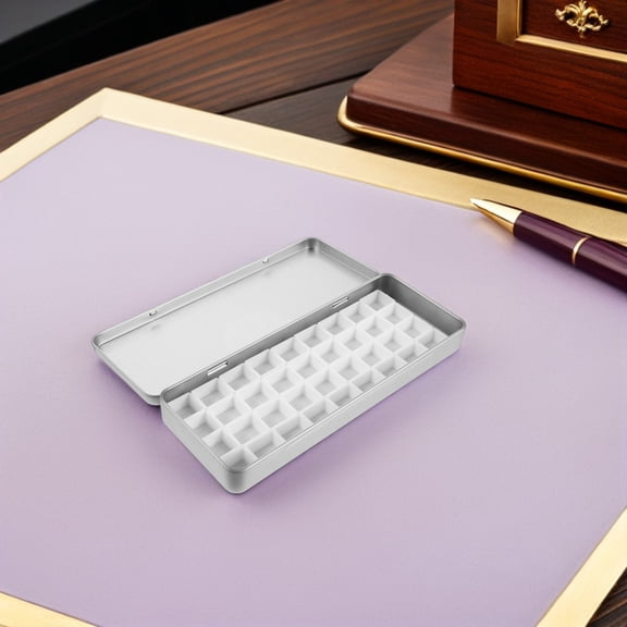 EXHUMKY Empty Watercolor Palette with Individual Slots for Organized Paint Storage