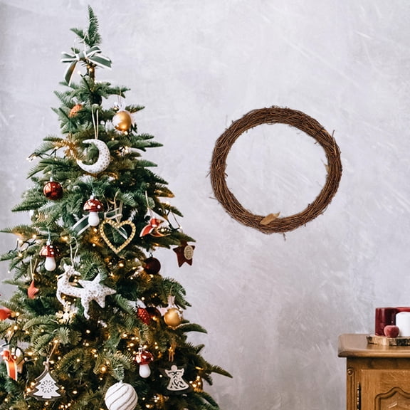 EXHUMKY Natural Twig Wreath Frame, 1 Piece for Crafting, Home Decoration, Holiday Wreath Supplies and Seasonal Decor