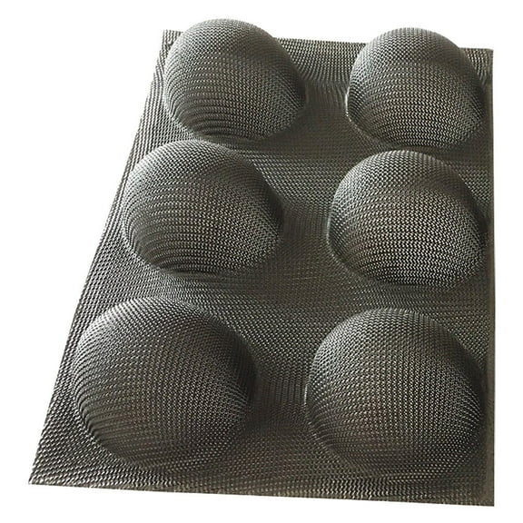 EXHUMKY Black Semi-Circular Non-Stick Silicone Bread Loaf Pan Mold for Easy Release Baking and Cooking at Home