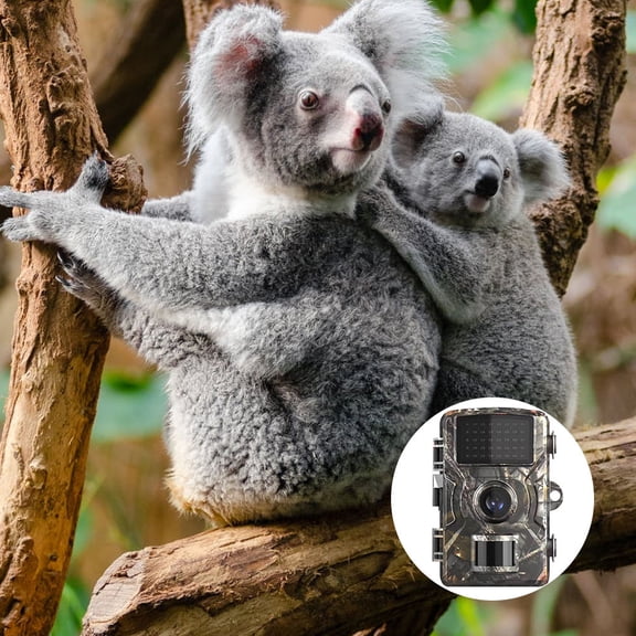 EXHUMKY Outdoor Dark Grey Trail Game Camera with Motion Detection and 1080P Video