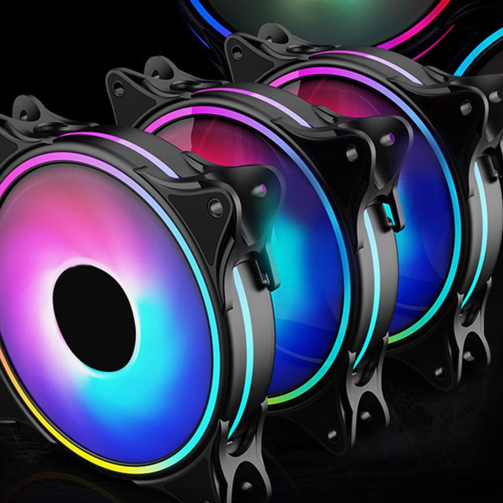 EXHUMKY ARGB Multi-Color Computer Cooling Fan with Fluid Bearings ...