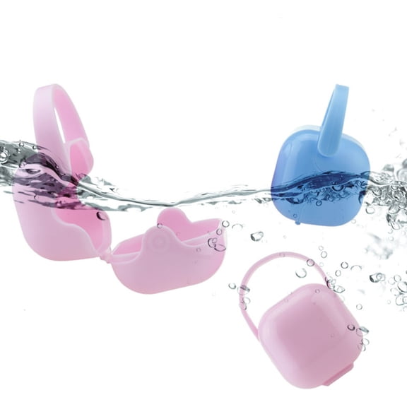 EXHUMKY PP Pacifier Organizer Case with Lids for Babies Travel Home Use 6.2x6.2x9.5in