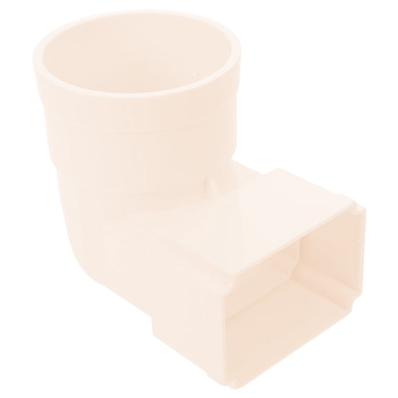 EXHUMKY PVC Plastic Rain Gutter Rain Gutter Parts and Accessories White 1Pcs