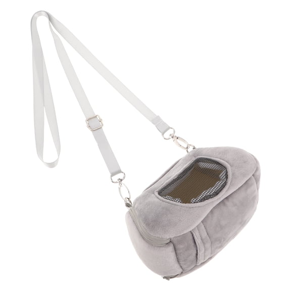 EXHUMKY Portable Hamster Carrier Bag Grey Lightweight Breathable Pet Travel Pouch