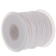 EXHUMKY White Cotton Candle Wick Spool for DIY Candle Making Smokeless Braided Rope