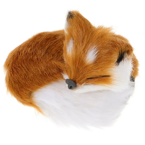 EXHUMKY Fox Statue Decorative Multi Faux 1Pcs