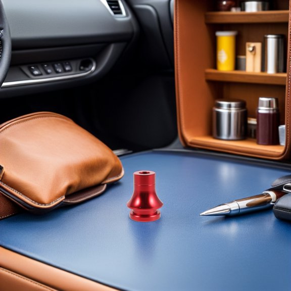 EXHUMKY Red Manual Transmission Shift Adapter, Aluminum Alloy Gear Knob Connector