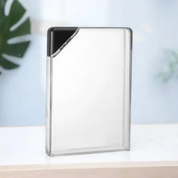 EXHUMKY Reusable Slim Flat Water Bottle Transparent Plastic 1Pack