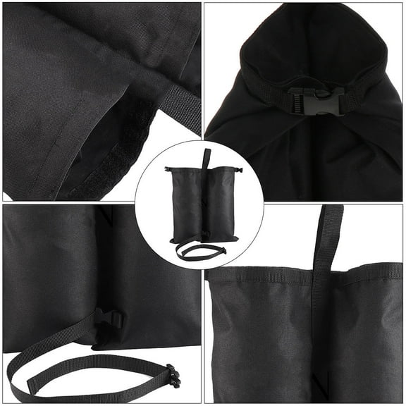 EXHUMKY Outdoor Black Counterweight Bag with 600D Oxford Cloth for Gazebo Tent Legs and Canopy Stability