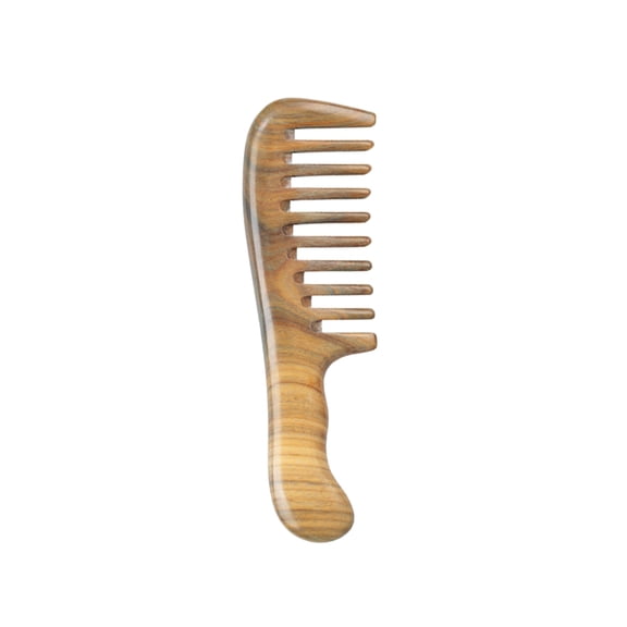 EXHUMKY Natural Vera Wood Hair Comb Wide Teethed Anti Static Massage Comb for Scalp