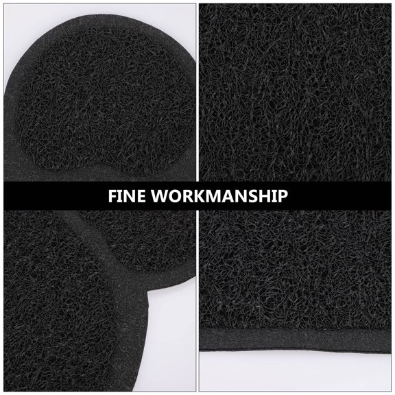 EXHUMKY Scratch Resistant Black Cat Litter Rug for Home Use Non Skid Easy to Clean