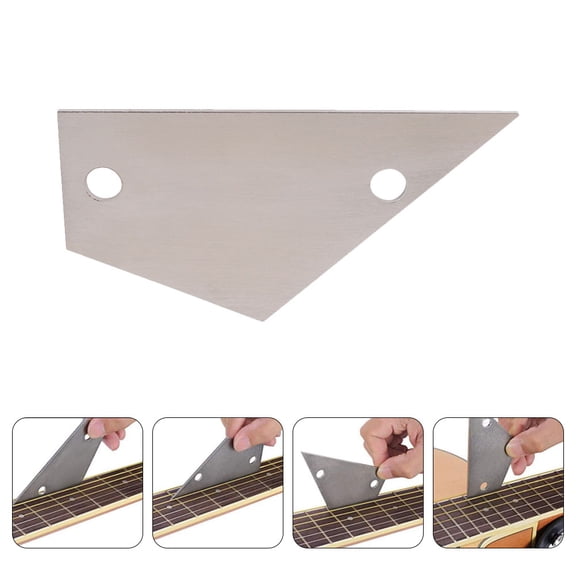 EXHUMKY Stainless Steel Guitar Ruler for Accurate Height and Neck Measurement, Guitar Tool for Musicians