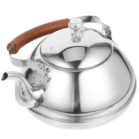 EXHUMKY Stainless Steel Tea Kettle with Built in Filter for Home Silver Metal Pot