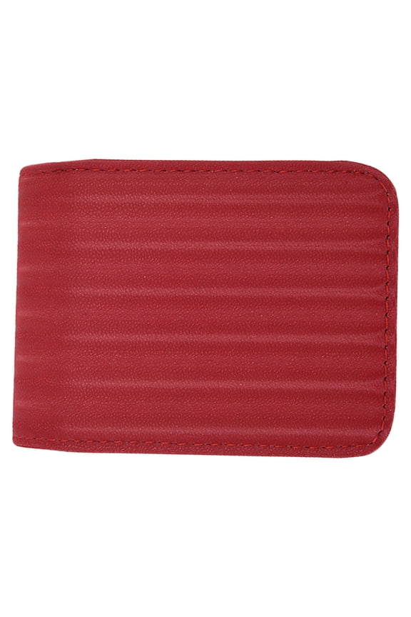 1Pc Compact Red Lipstick Pouch with Mirror Premium PU Material Practical Storage Solution