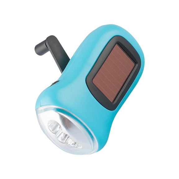 EXHUMKY Solar Powered LED Torch Portable Flashlight ABS Camping Emergency Tool Assorted Color