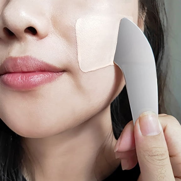 EXHUMKY Spatula Makeup Applicator Metal Cosmetic Spoon Stainless Steel for Home Use 1Pack