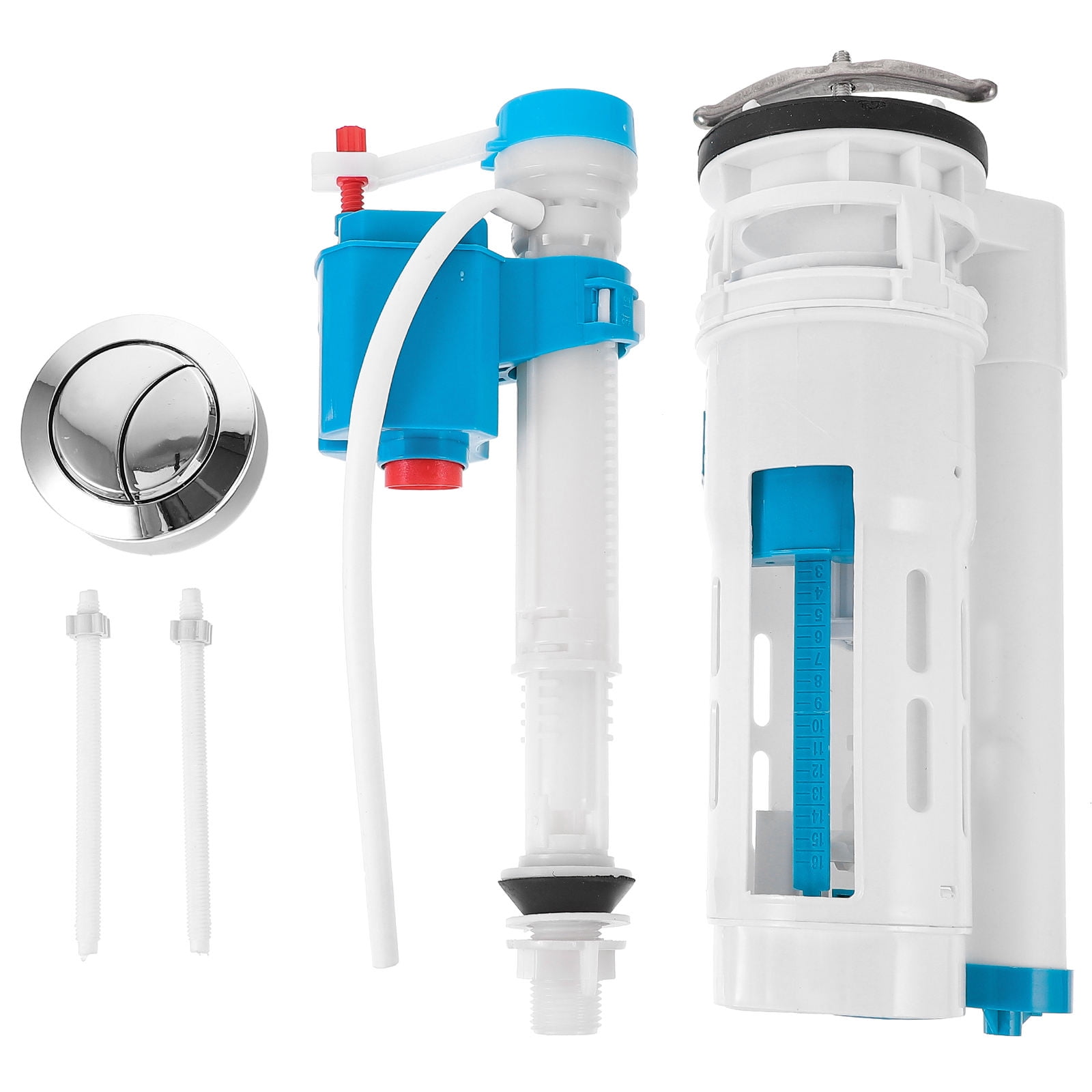 EXHUMKY Toilet Tank Repair Kit with Inlet Valve and Pressing Button for ...
