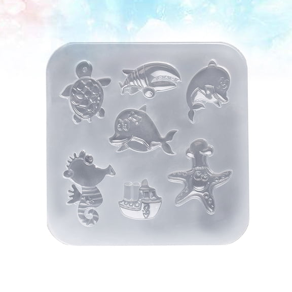 EXHUMKY Ocean Theme Silicone Mold for Marine Animal Cake Decorating, Non-Stick Baking Mold, 1 Piece