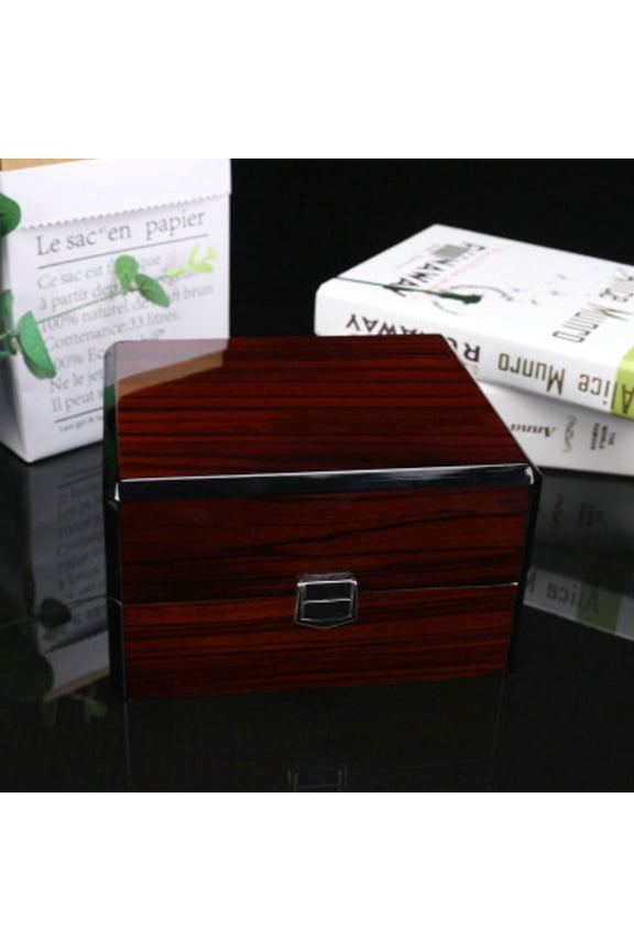 Wooden Watch Storage Case with Aluminum Alloy Latch Lock, Multiple Color Options, and Stylish Organizer