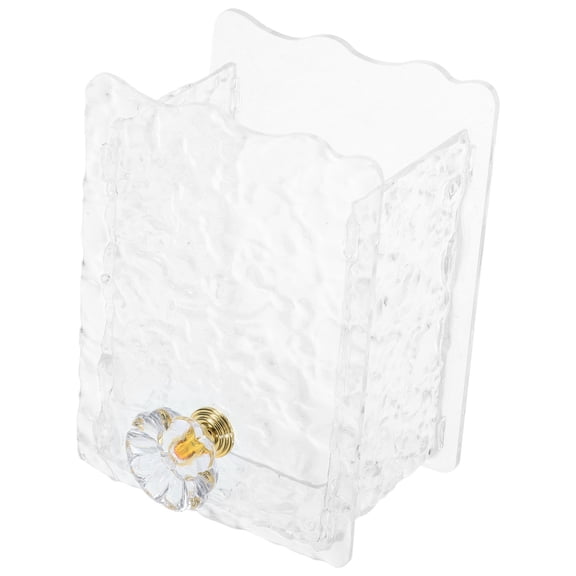 EXHUMKY Transparent Acrylic Shower Basket Wall Mounted Toothbrush Holder Organizer for Bathroom Storage