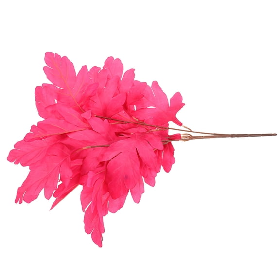 EXHUMKY Artificial Plant Leaves Stem Rosy Faux Leaves for Rustic Farmhouse Vase Decor