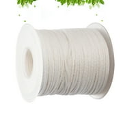 EXHUMKY White Cotton Braided Candle Wicks for DIY Candle Making Suitable for Pillars with Slight Curl Feature